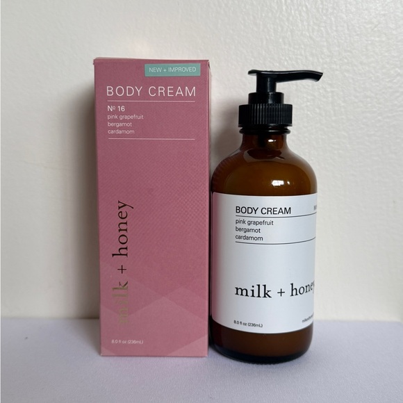 Body Cream Milk & Honey No 16 - Brown Glass Bottle - Picture 1 of 3